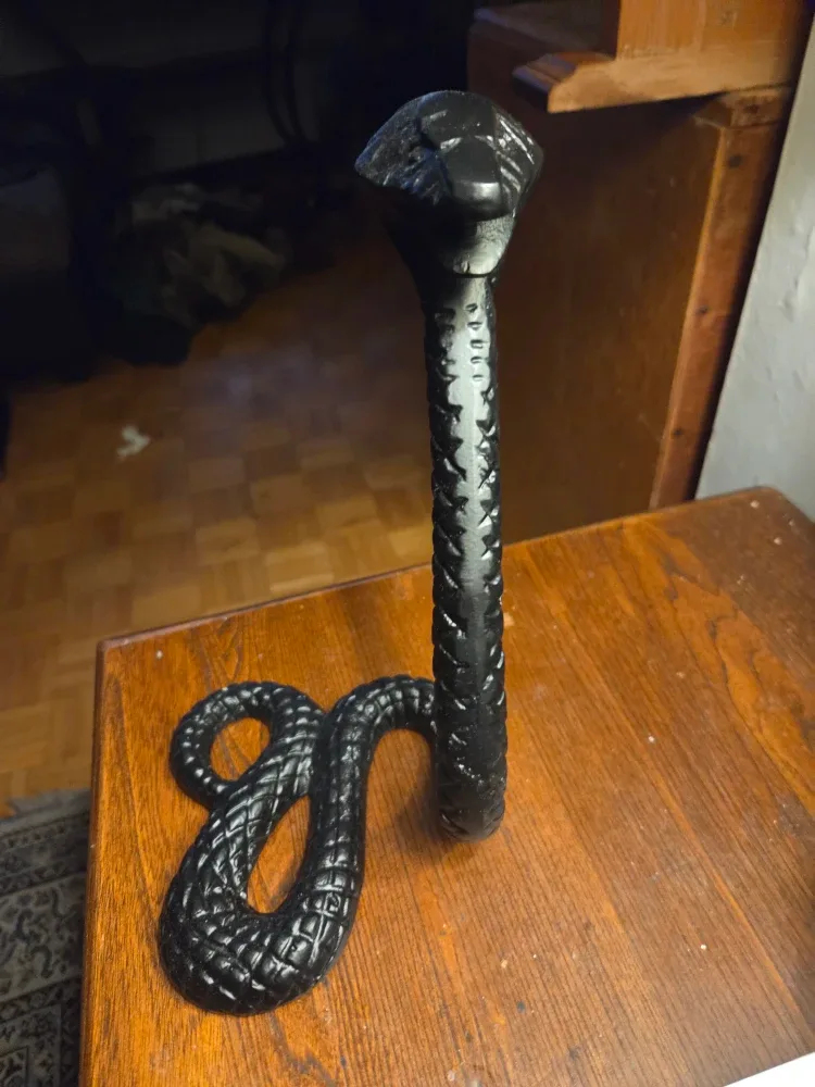 Cobra Snake Statue - Black cast iron