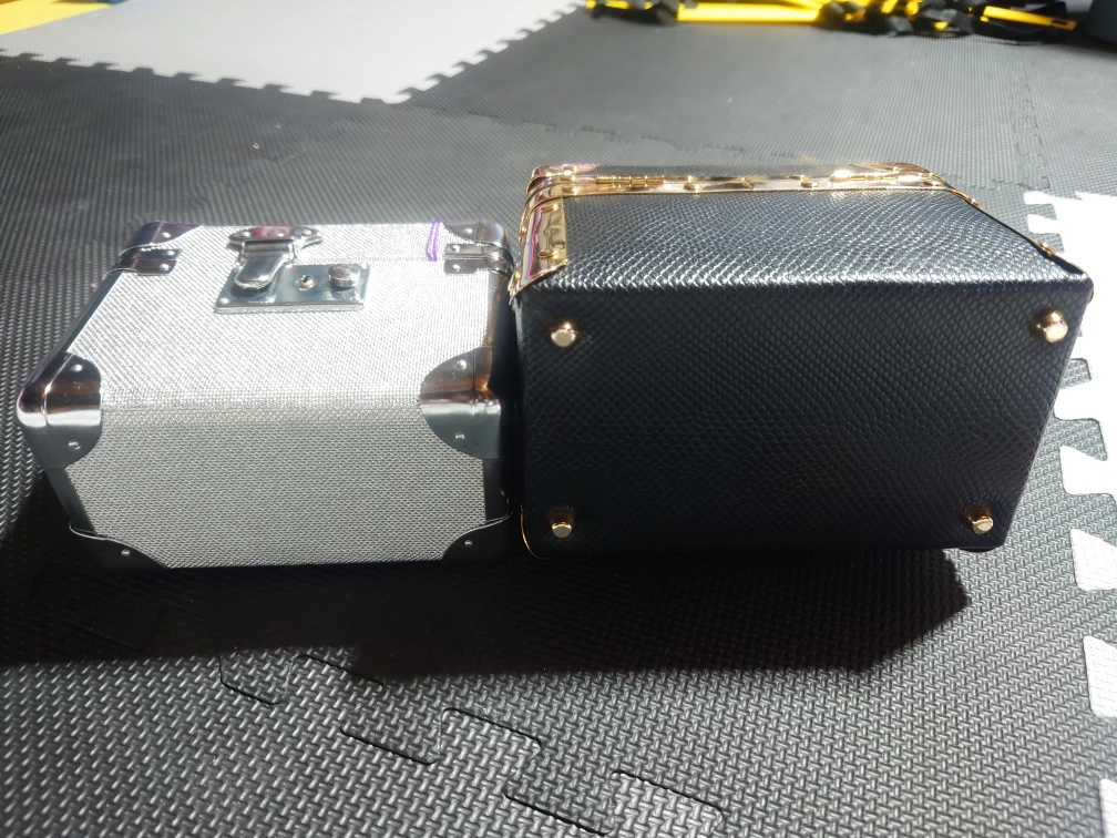 Silver & Black Mini Suitcase Style Cosmetic Cases - photo 4