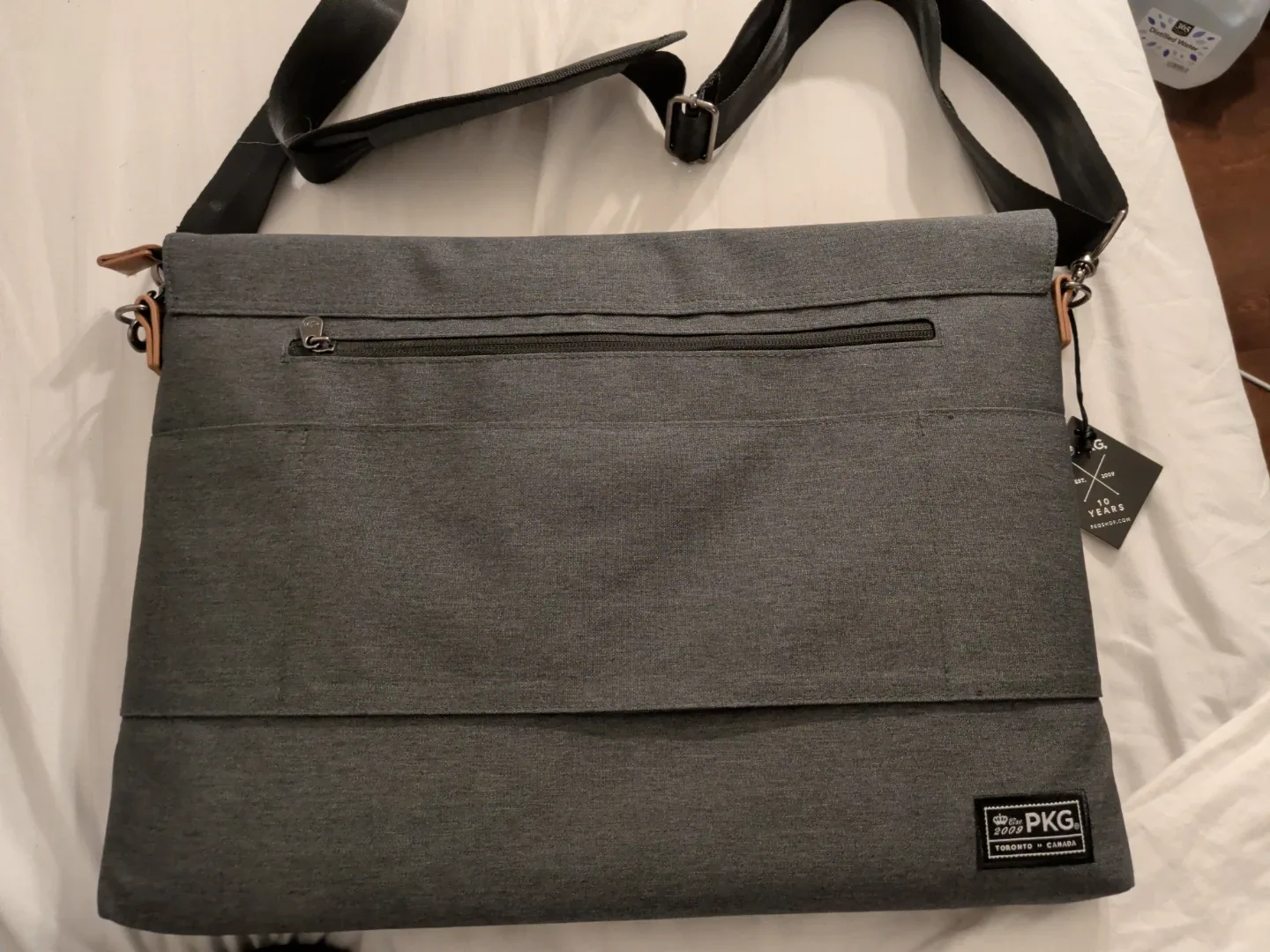 PKG Laptop Messenger Bag, Grey