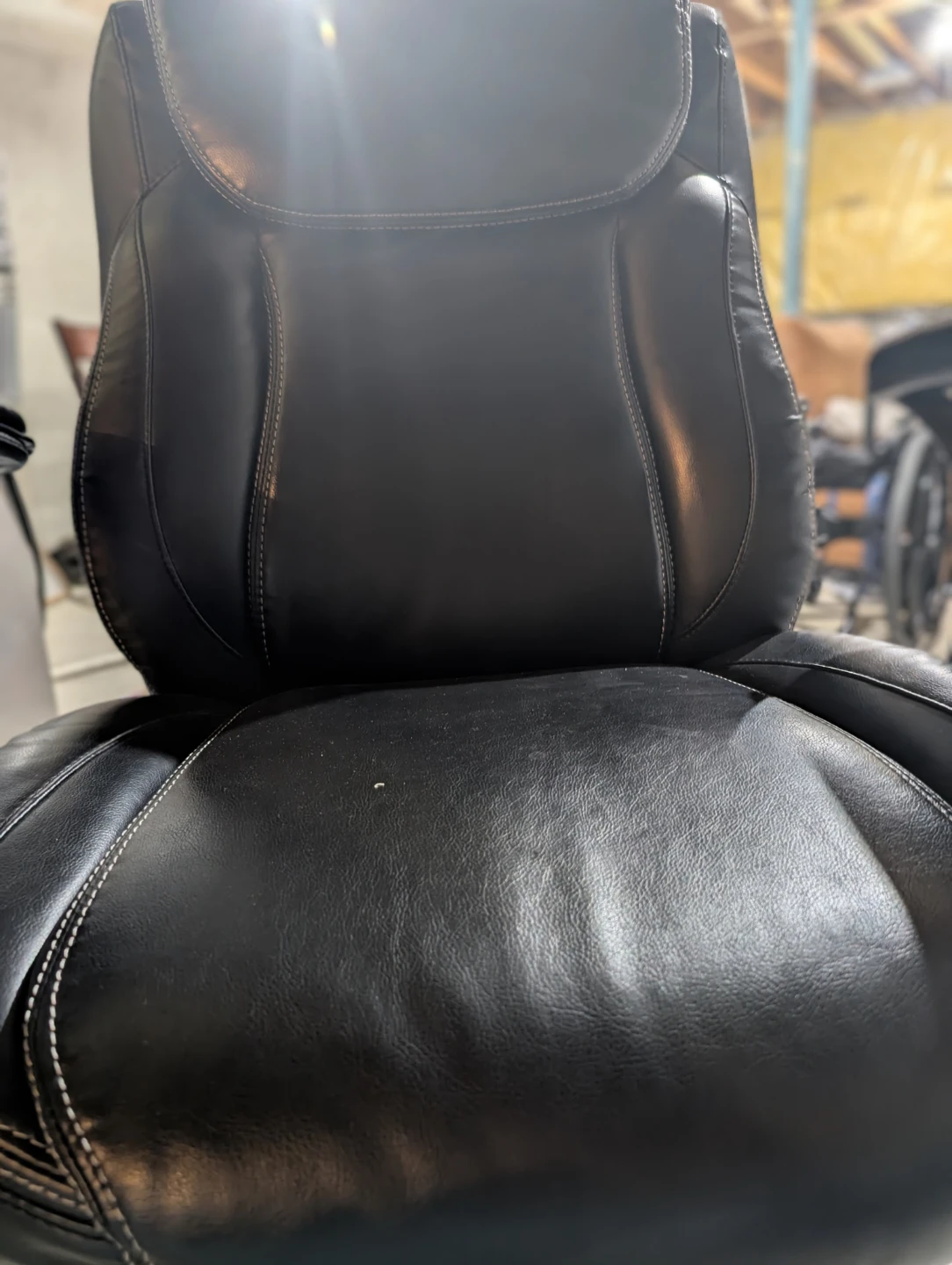Black Leather Office Chair - photo 2