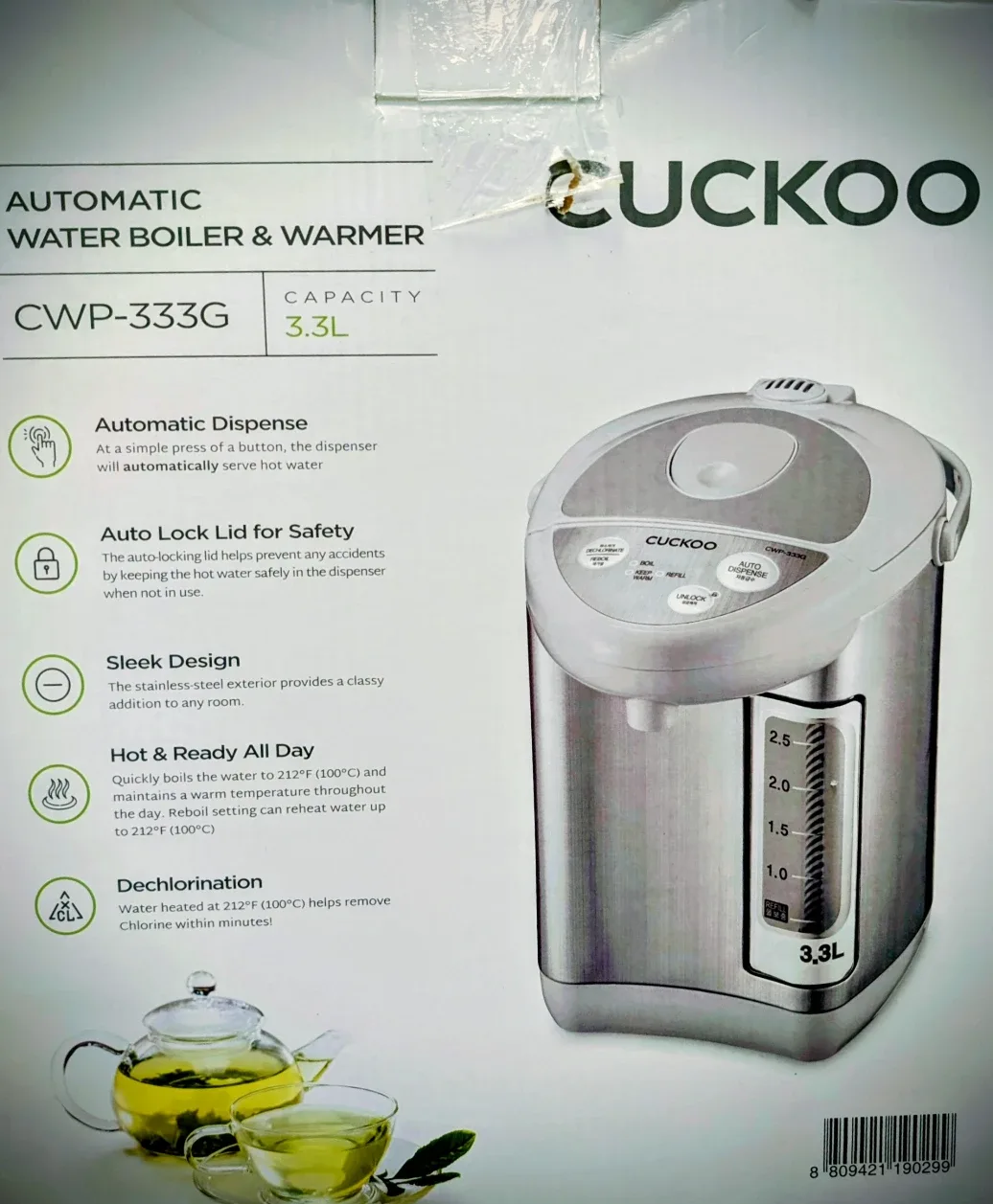 Cuckoo CWP-333G Automatic Water Boiler - 3.3L