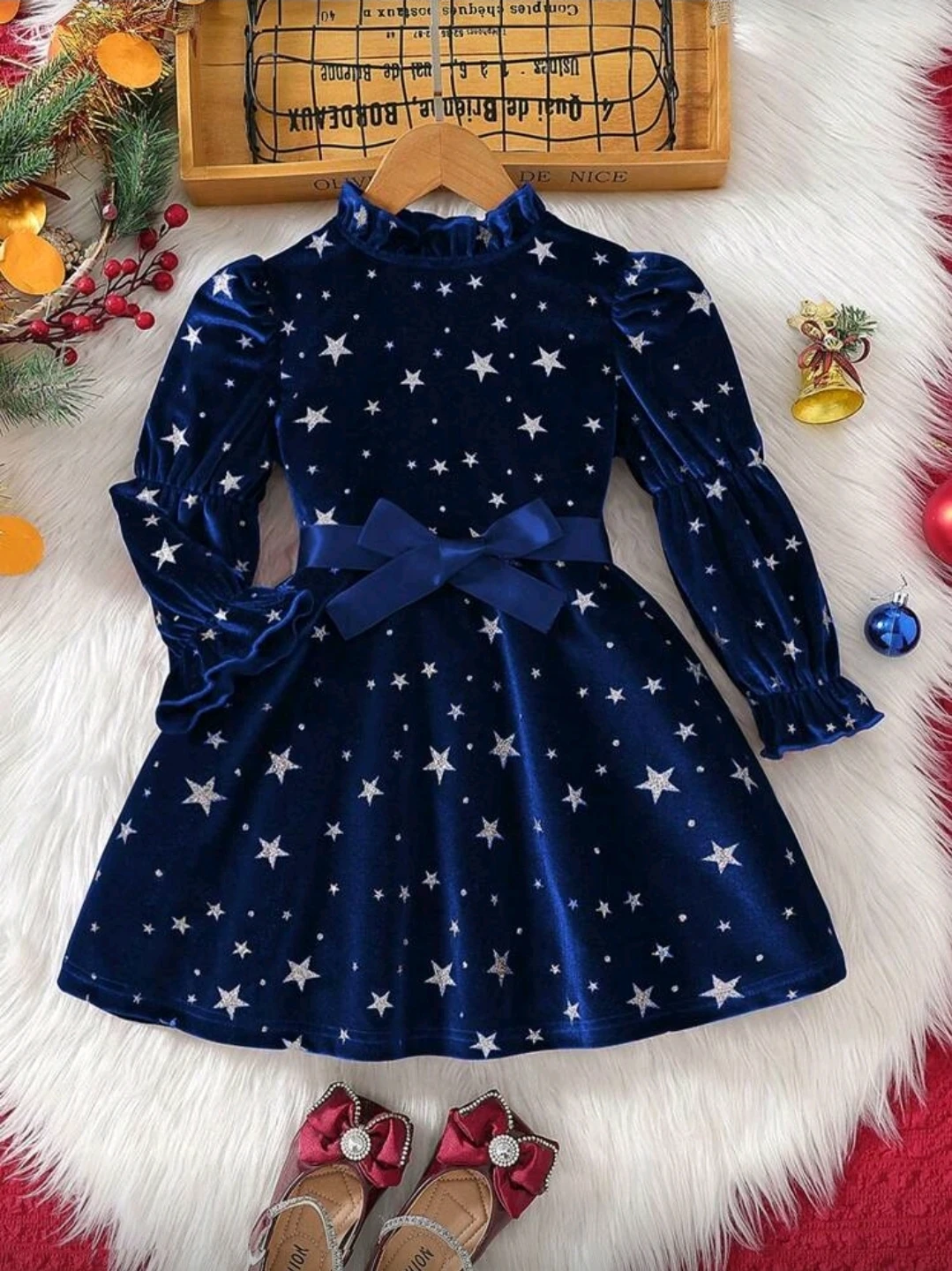 Blue Velvet Star Dress