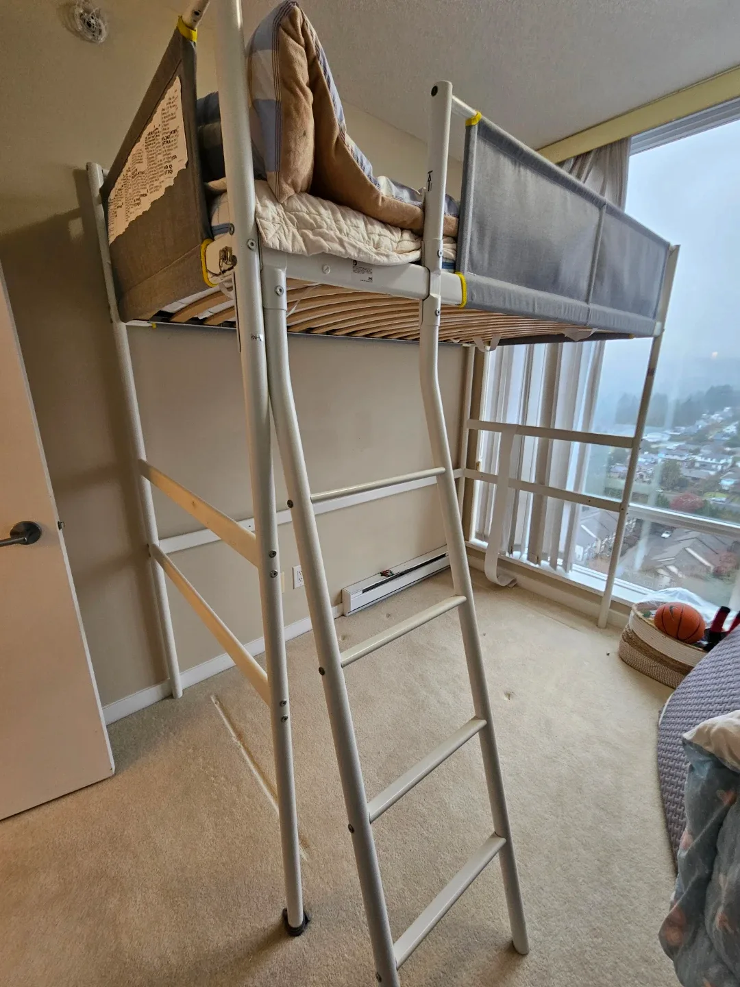 IKEA Småstad Loft Bed Frame - White/Grey