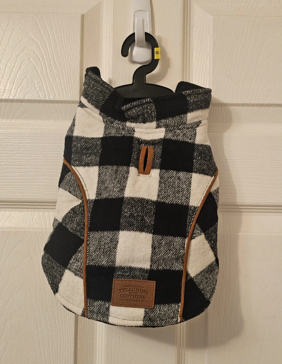Black, White & Brown Telluride Clothing Company Plaid Doggy Coat