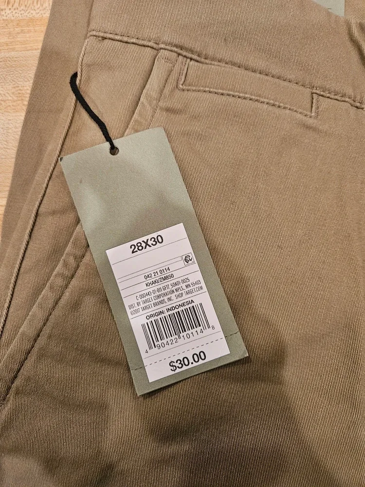 New Goodfellow & Co Slim Chino Pants 28x30 image indicator(2)