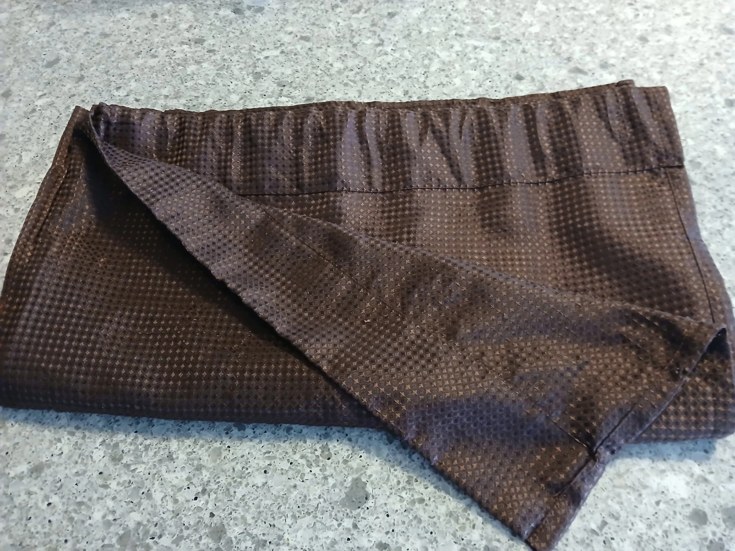 2 Brown Waffle Weave Curtain Panels. Firm price. - photo 2