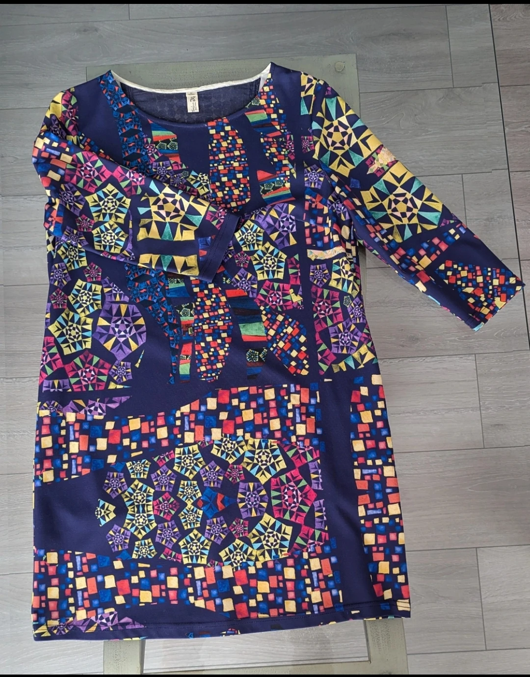 Vibrant Patterned Dress - Size M