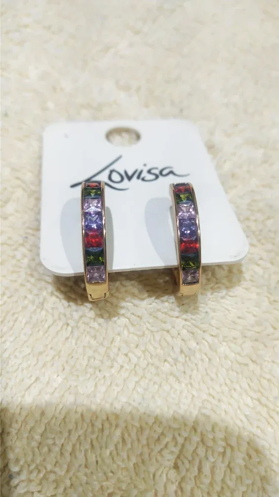 Hoop Earrings - Multi-coloured