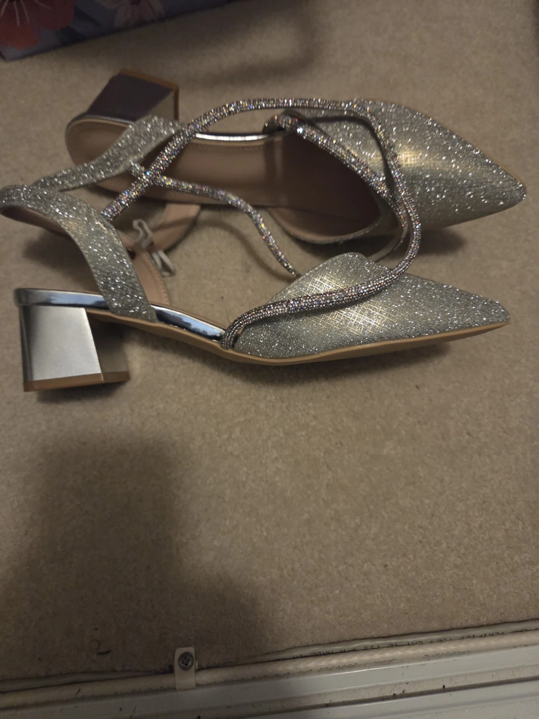 La Paille Daphne Silver Glitter Heels - photo 3