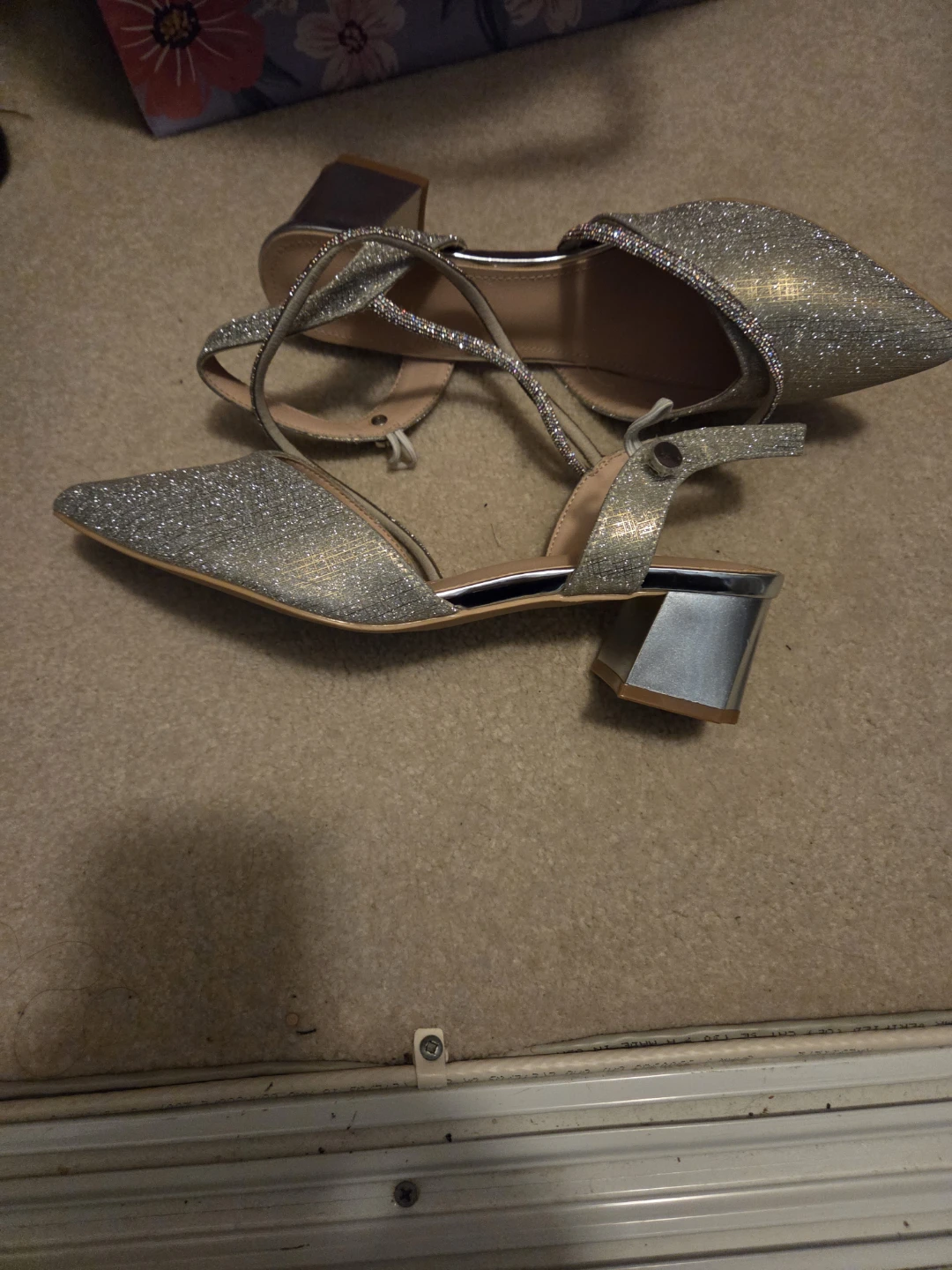 La Paille Daphne Silver Glitter Heels - photo 4