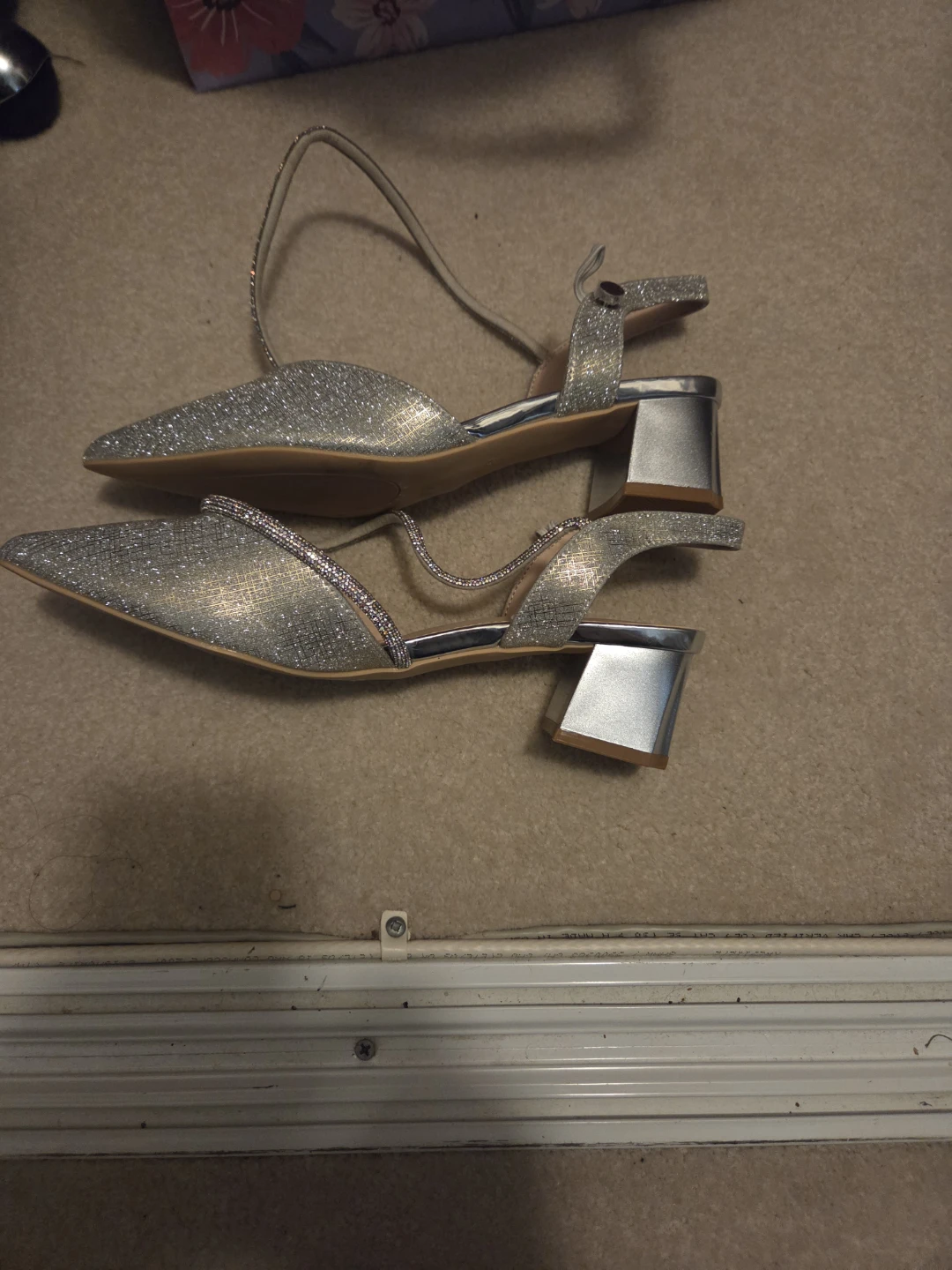 La Paille Daphne Silver Glitter Heels - photo 5