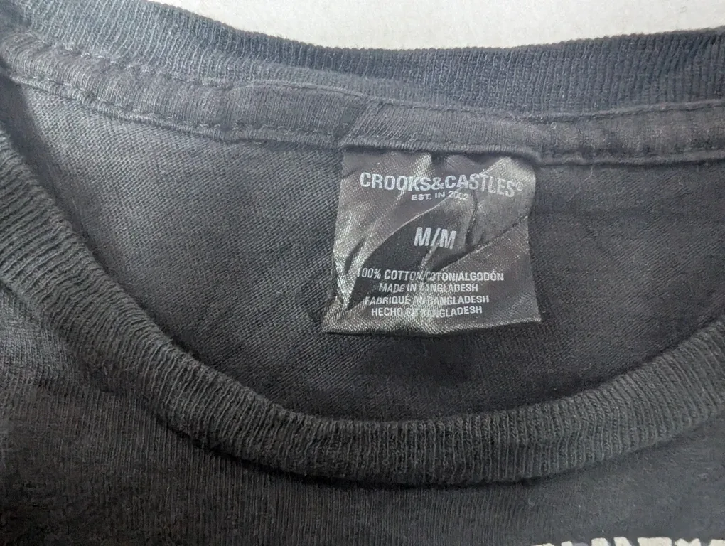 Crooks & Castles Black Graphic Tee - Size M image indicator(5)