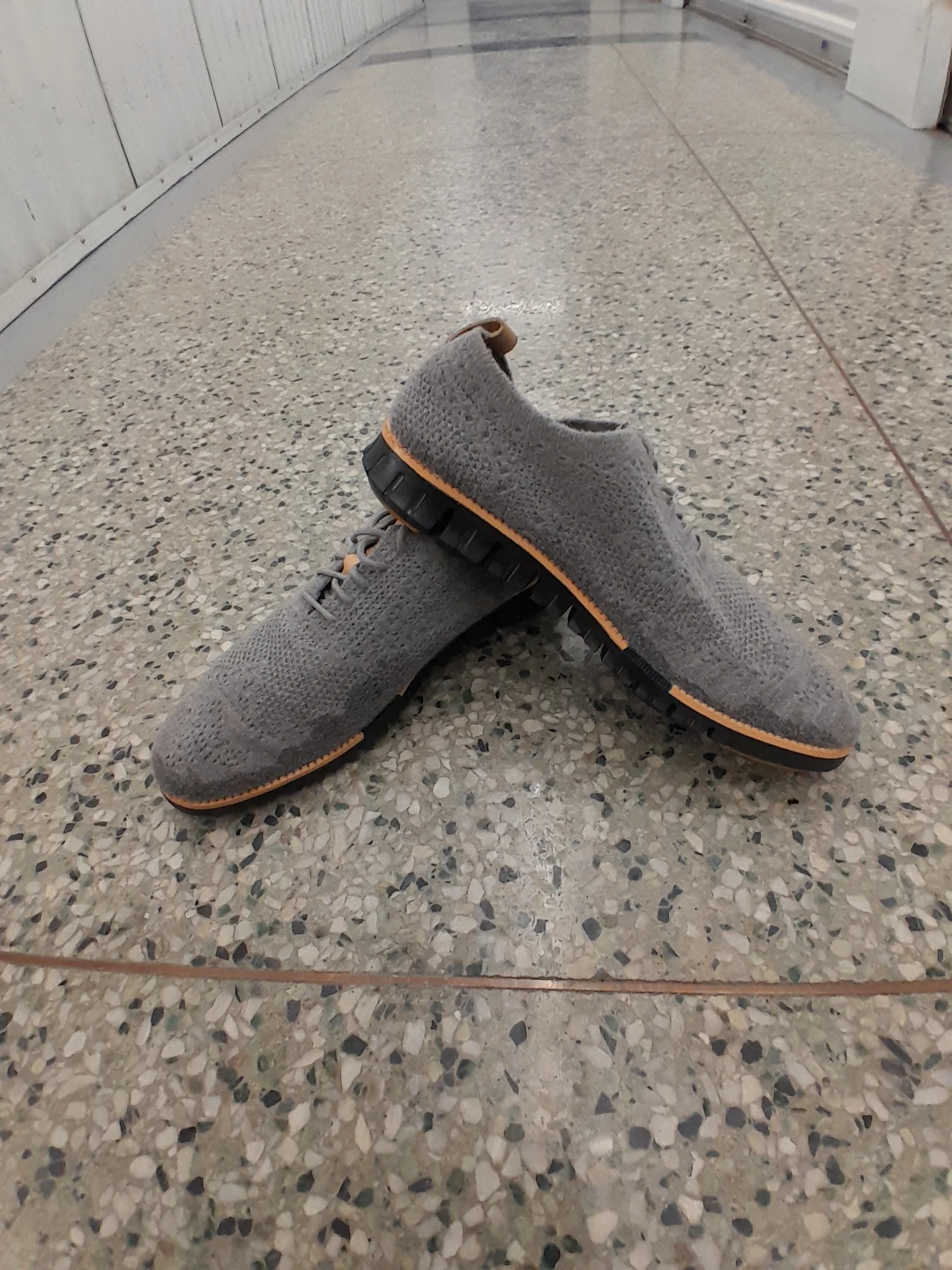 Cole Haan Grey Knit Sneakers, Size 10