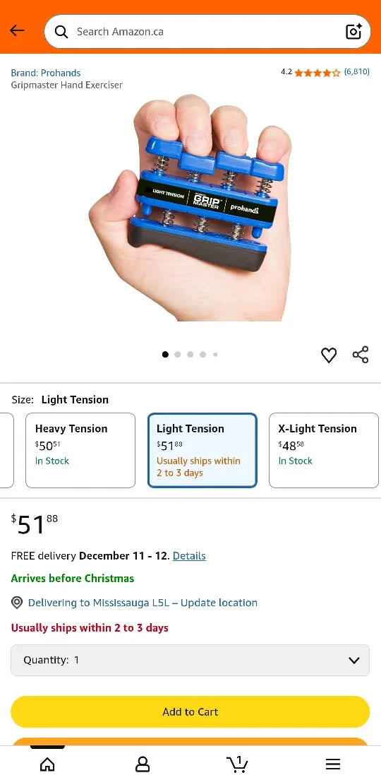 GRIP MASTER PROHANDS light tension finger strength trainer