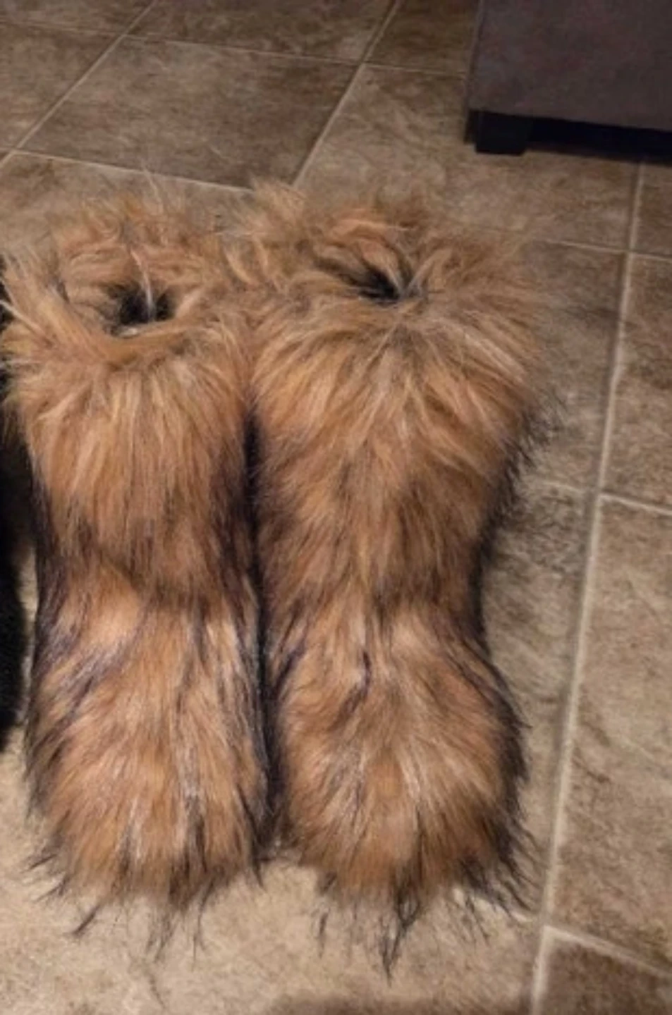 Fur boots size 8-9