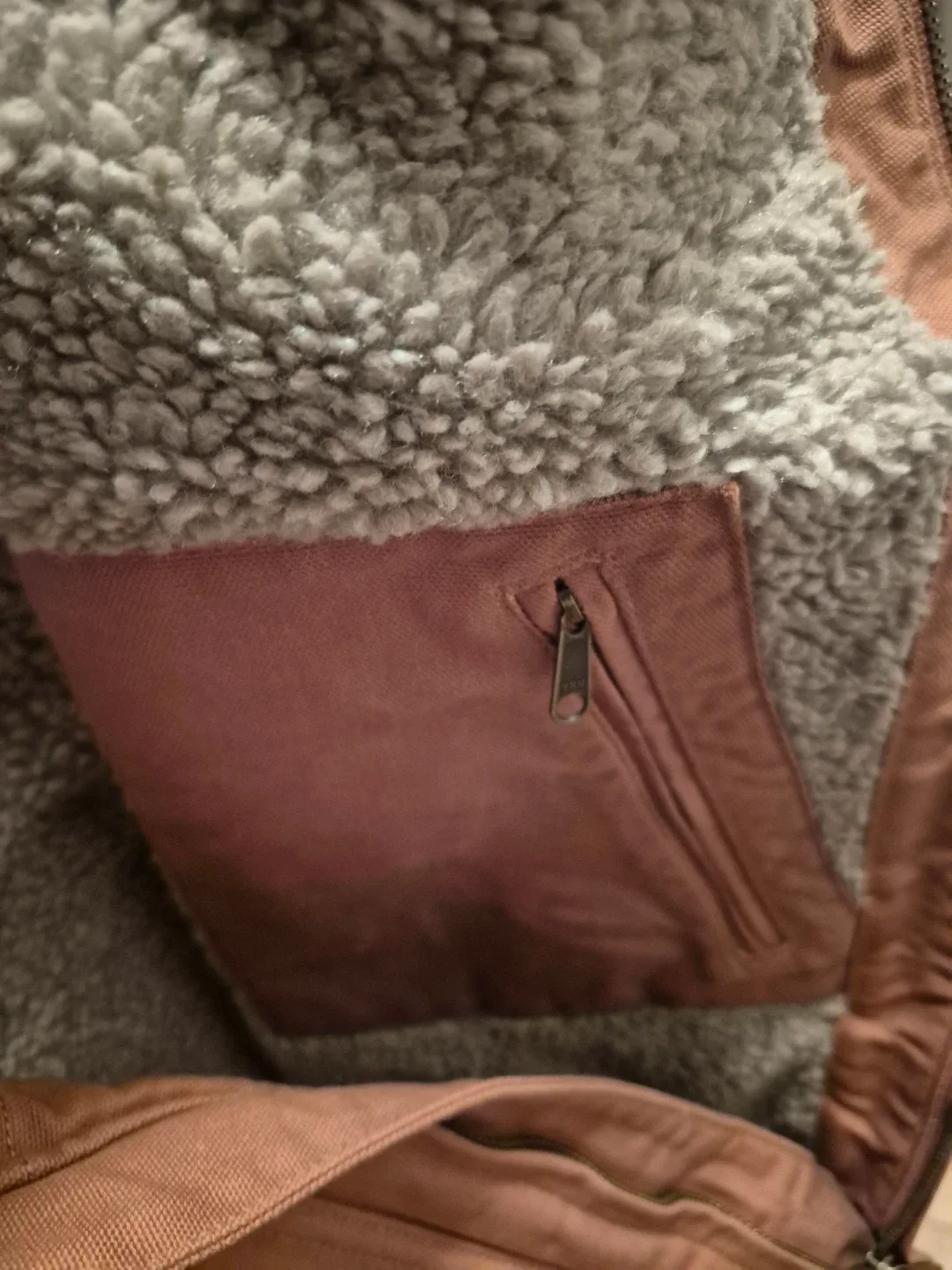 NWT)Carhartt Washed size LG Men's Duck Sherpa-Lined Vest - image indicator(6)