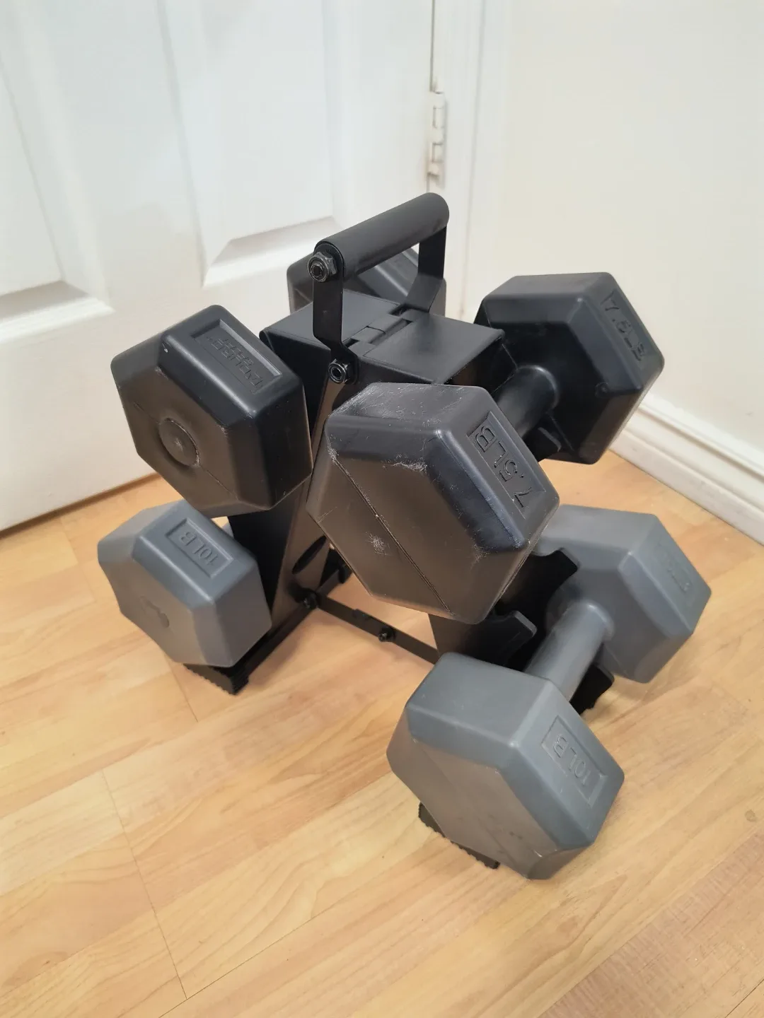 Aduro Sport Dumbbell Set with Rack - 7.5lb & 10lb