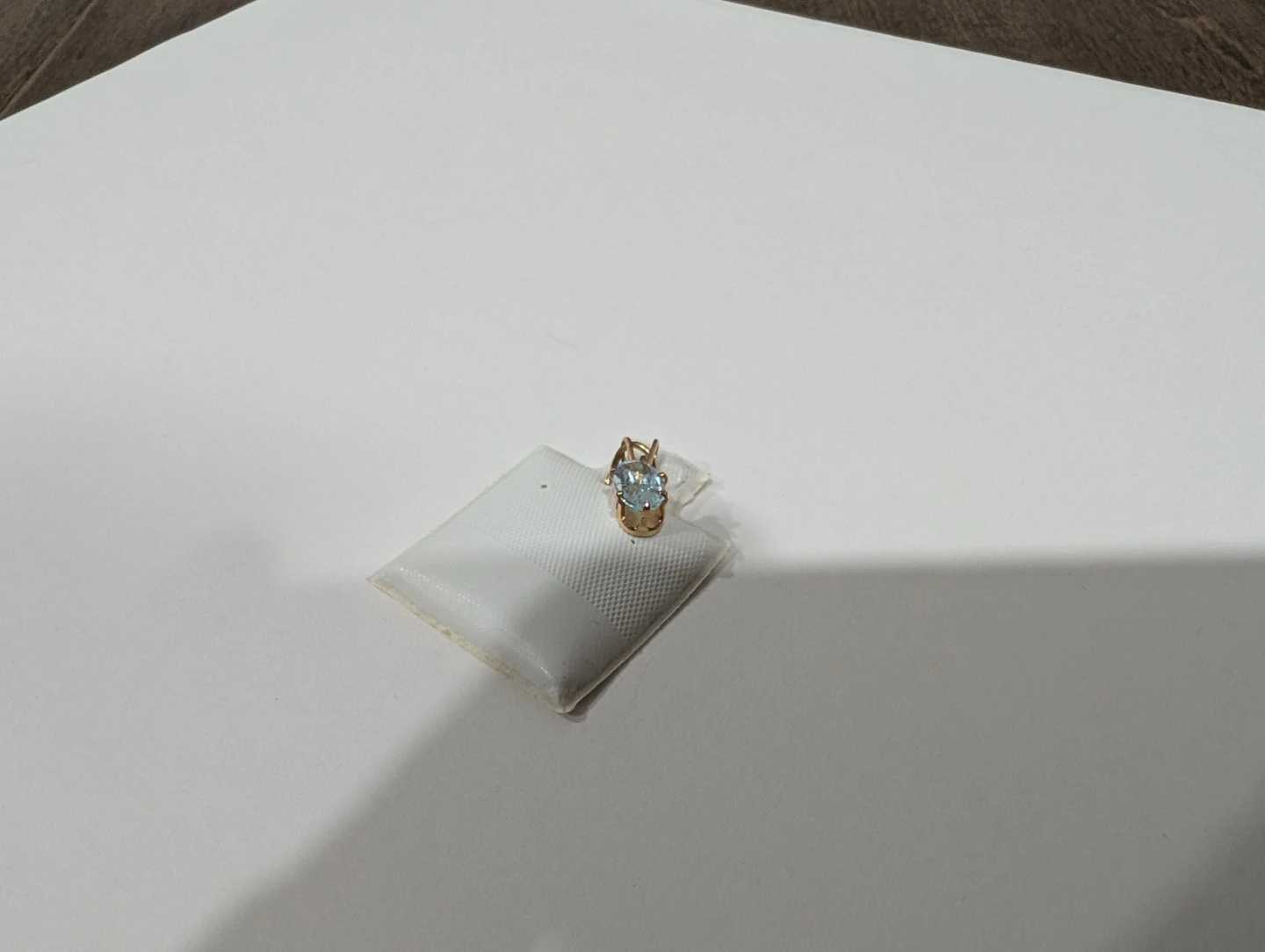 Brand New 14K Yellow Gold Filled Blue Topaz Pendant For Sale - photo 3