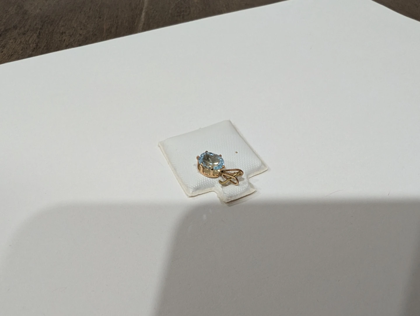 Brand New 14K Yellow Gold Filled Blue Topaz Pendant For Sale - photo 4