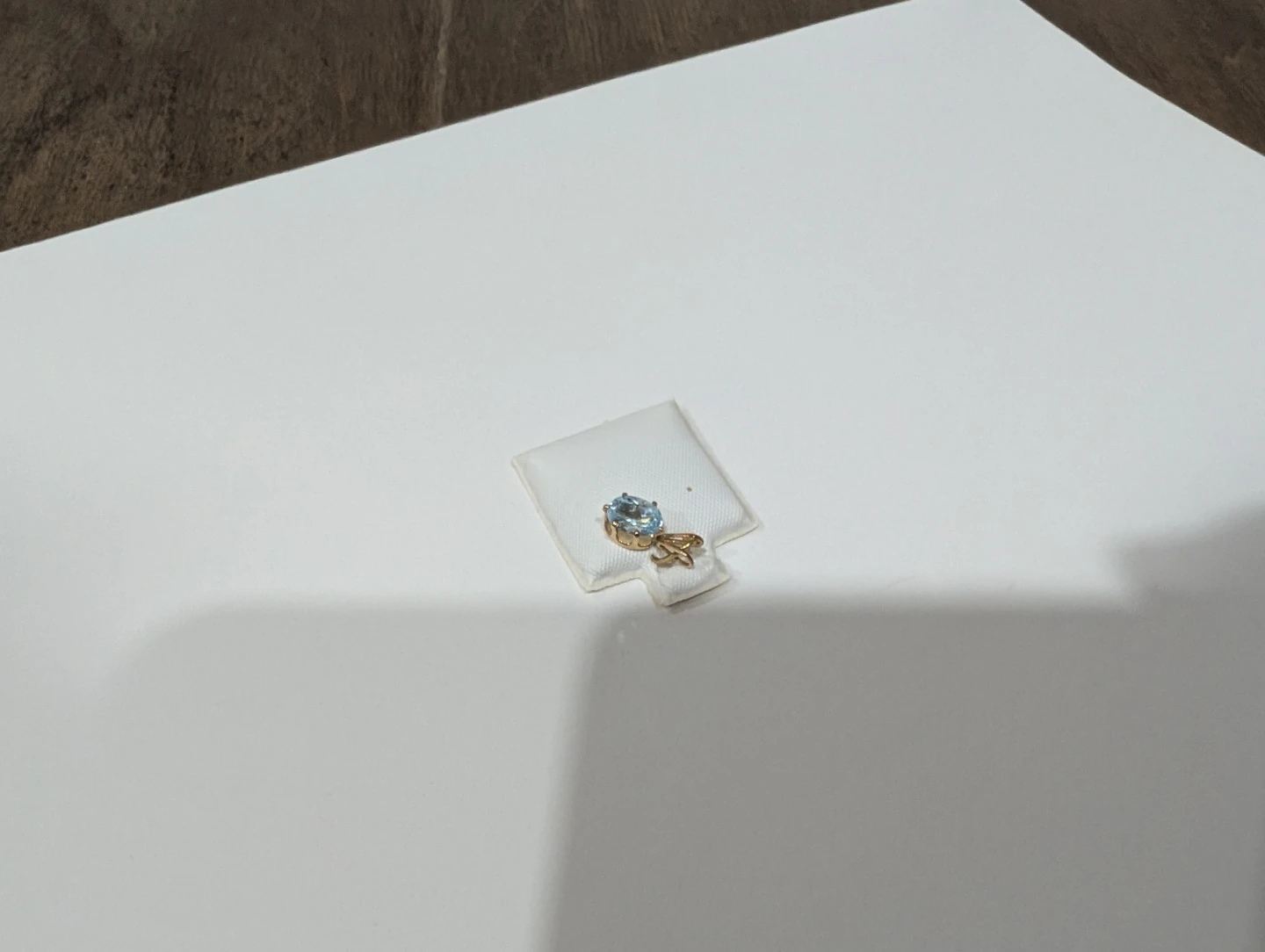 Brand New 14K Yellow Gold Filled Blue Topaz Pendant For Sale - photo 5