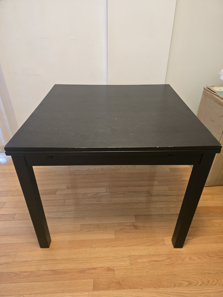 Black Square Dining Table (Extendable) for free