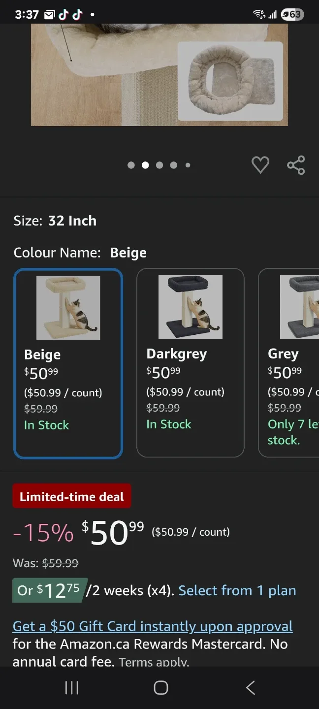 Cat Scratching Post, 32 Perch New image indicator(9)