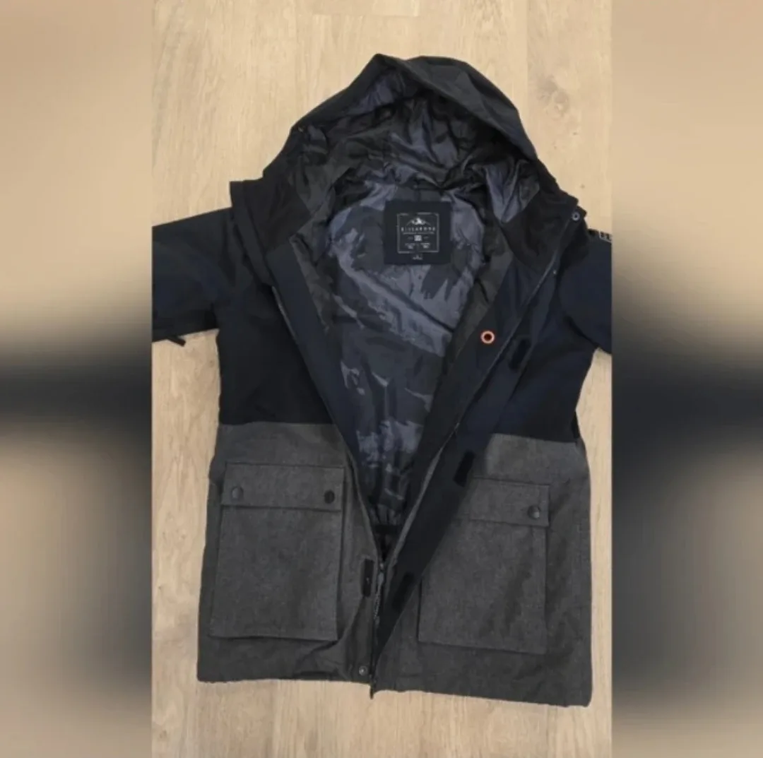 Billabong Mens Jacket, Black/Grey - Size Small image indicator(3)