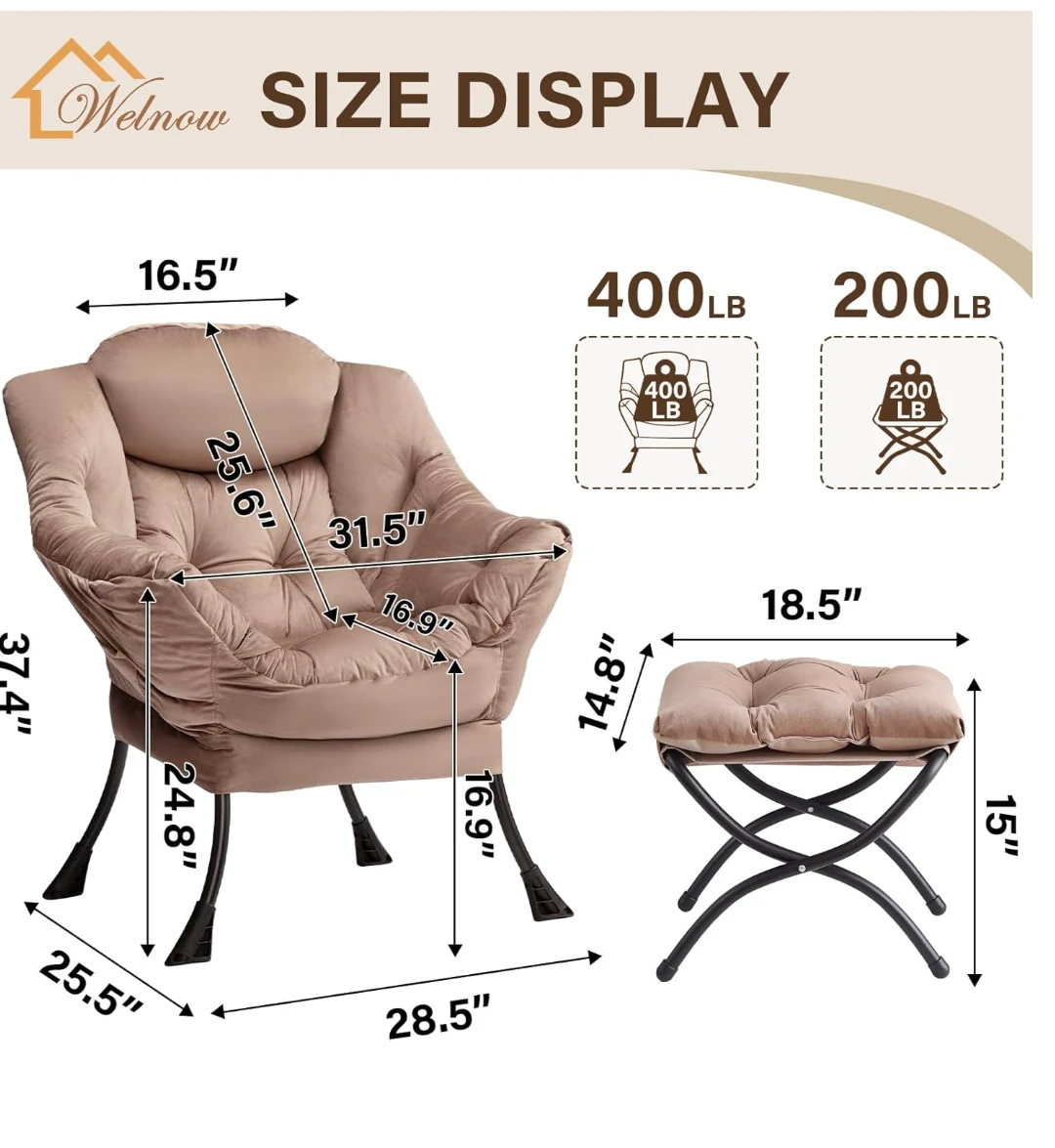 Accent Chair with Ottoman - photo 2