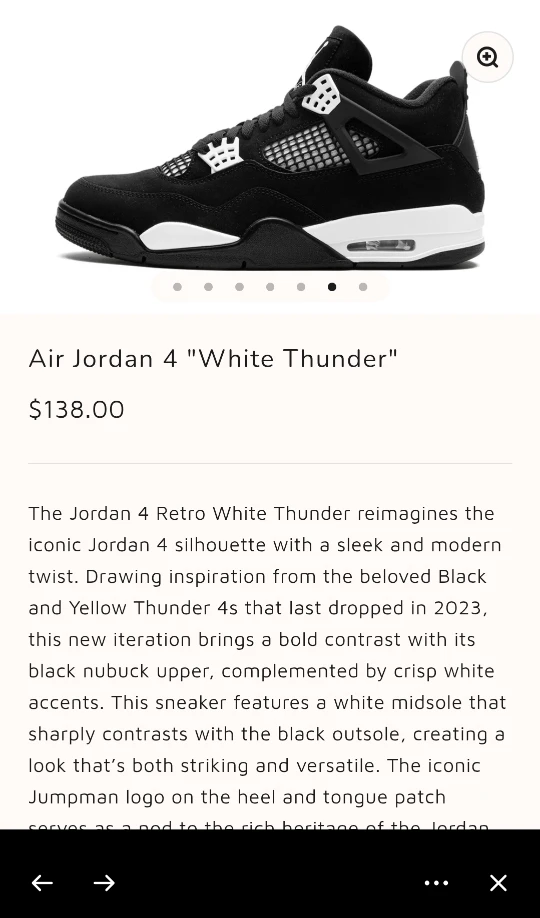 Air Jordan 4 "White Thunder"