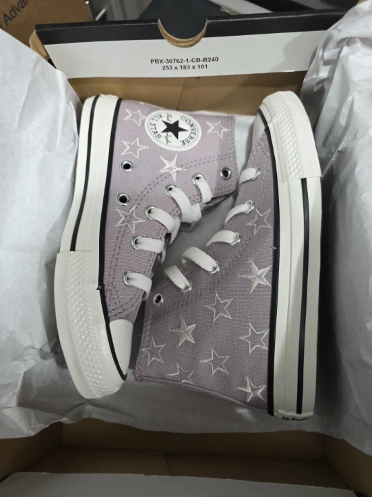New Converse Chuck Taylor All Star Hi Lilac Star Size 13