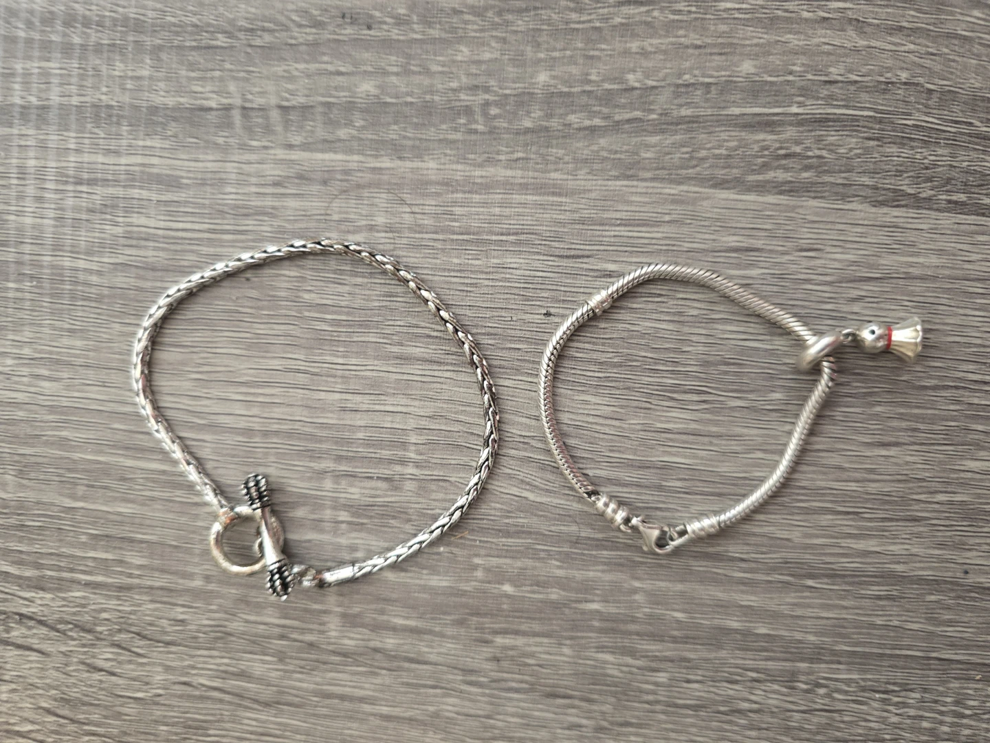 2 bracelets Pandora Silver Bracelet and silver plated bracelet - photo 2