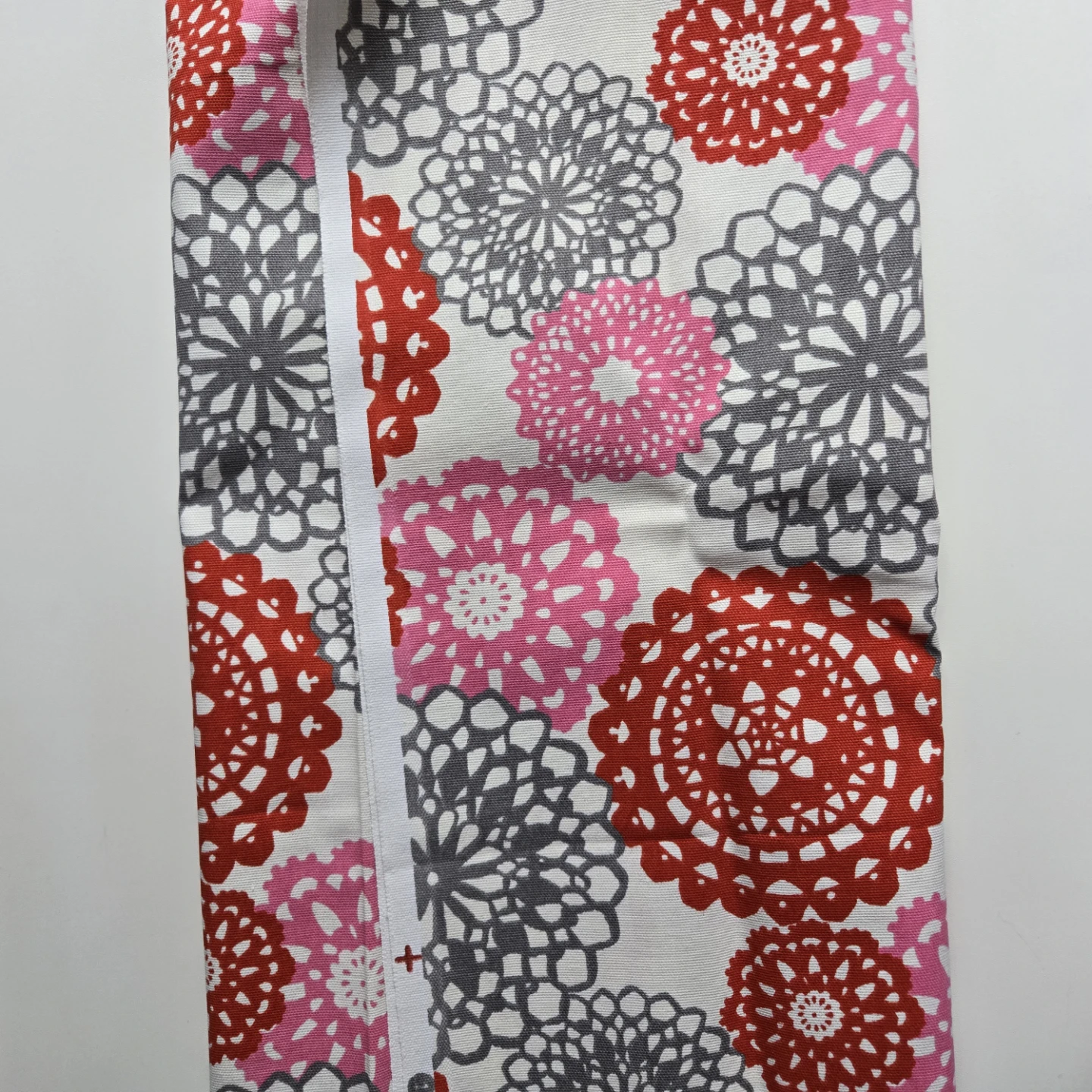 Floral Patterned Fabric - Red, Gray, Pink - photo 4
