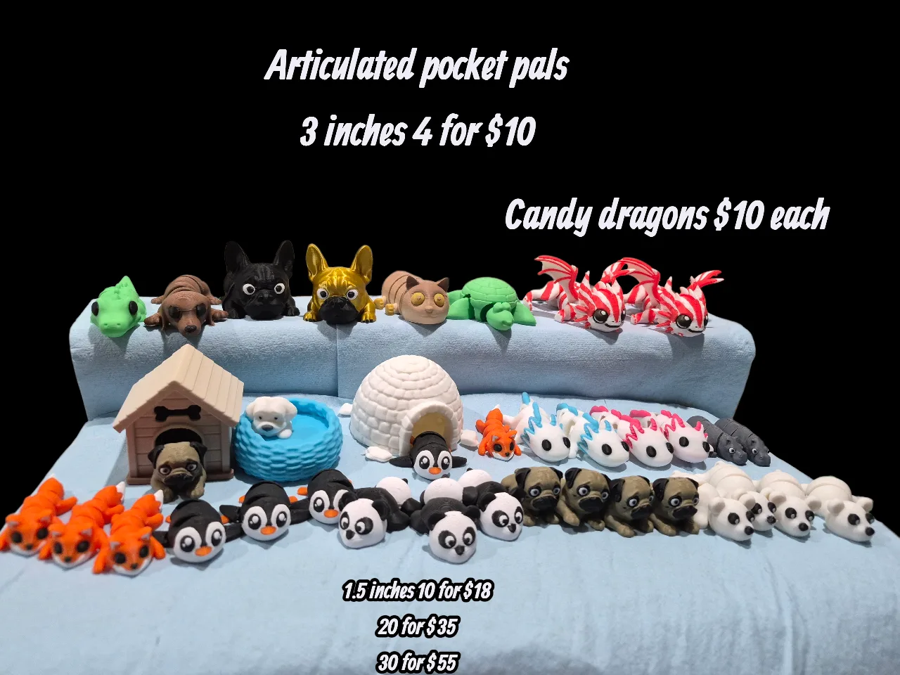 Articulated Pocket Pals - Cute 3D Printed Figures