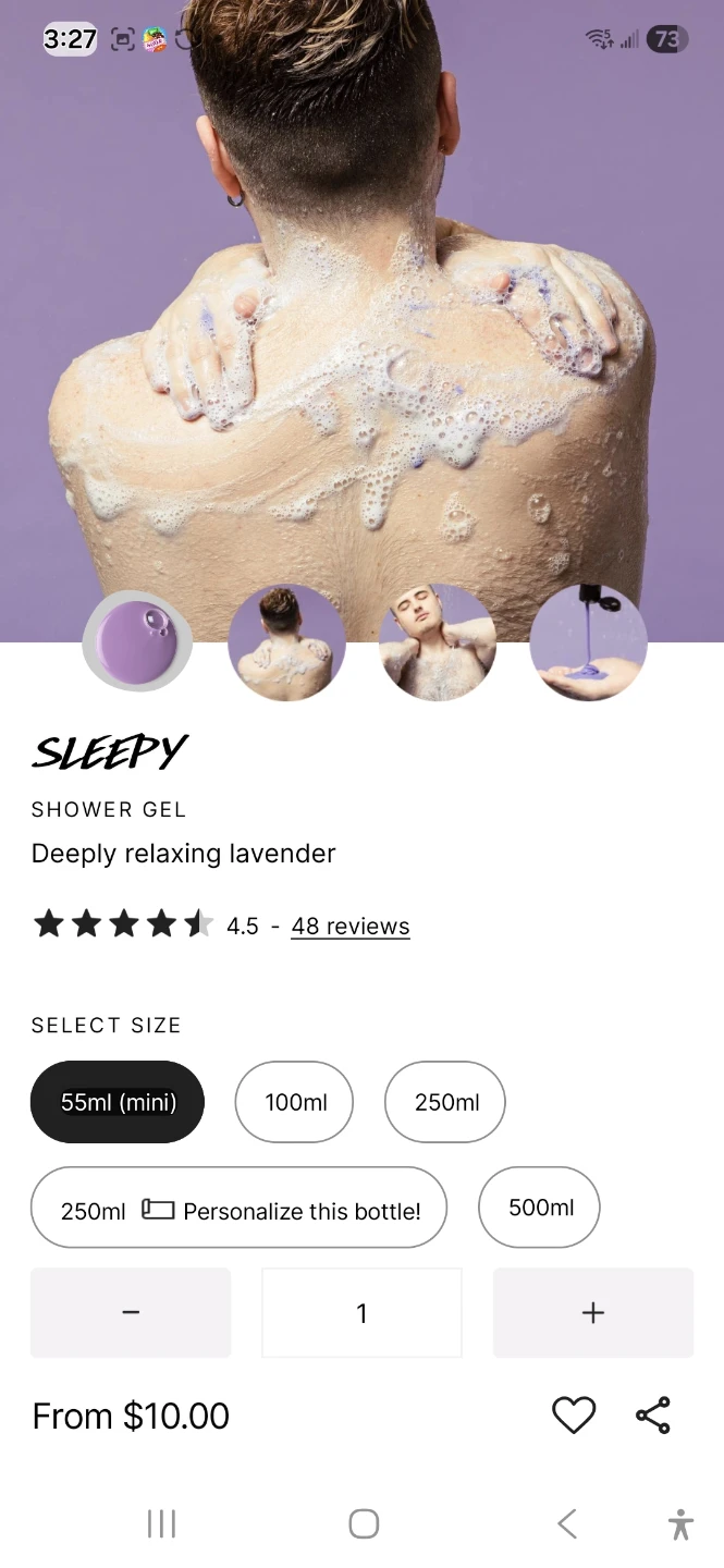 Lush Sleepy Shower Gel 55ml