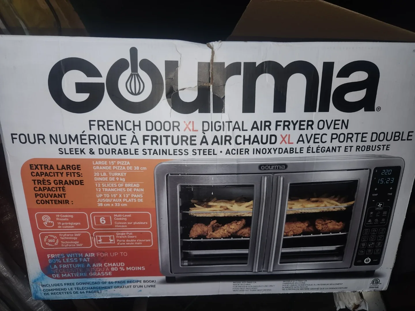 Gourmia French Door XL Digital Air Fryer Oven