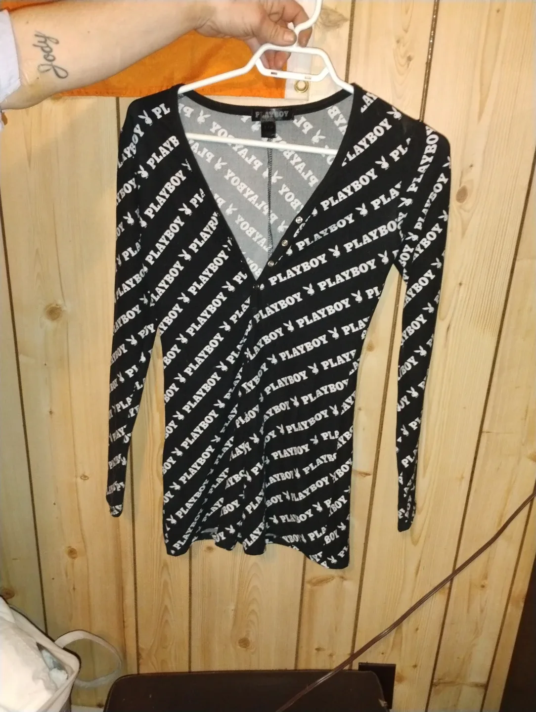 Playboy Black & White Long Sleeve - Size S image indicator(2)