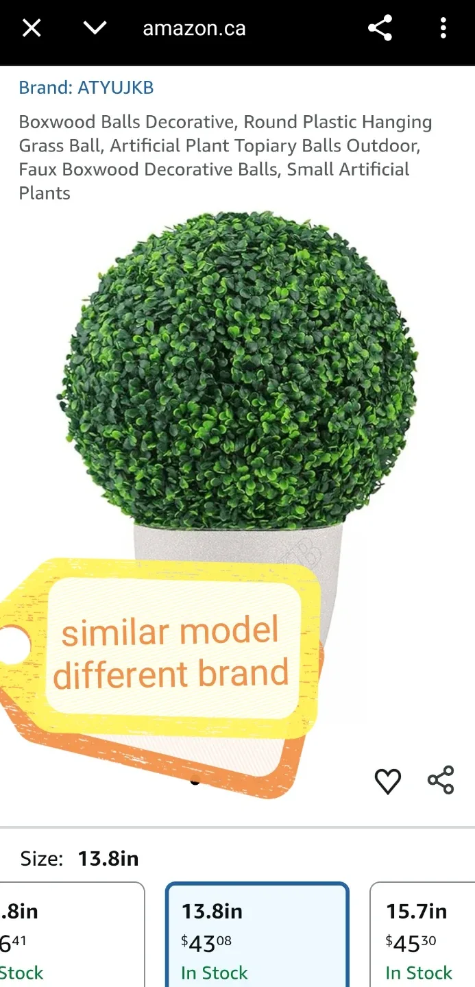 Kmt Green Garden Adorn - 36cm (Set of 2)