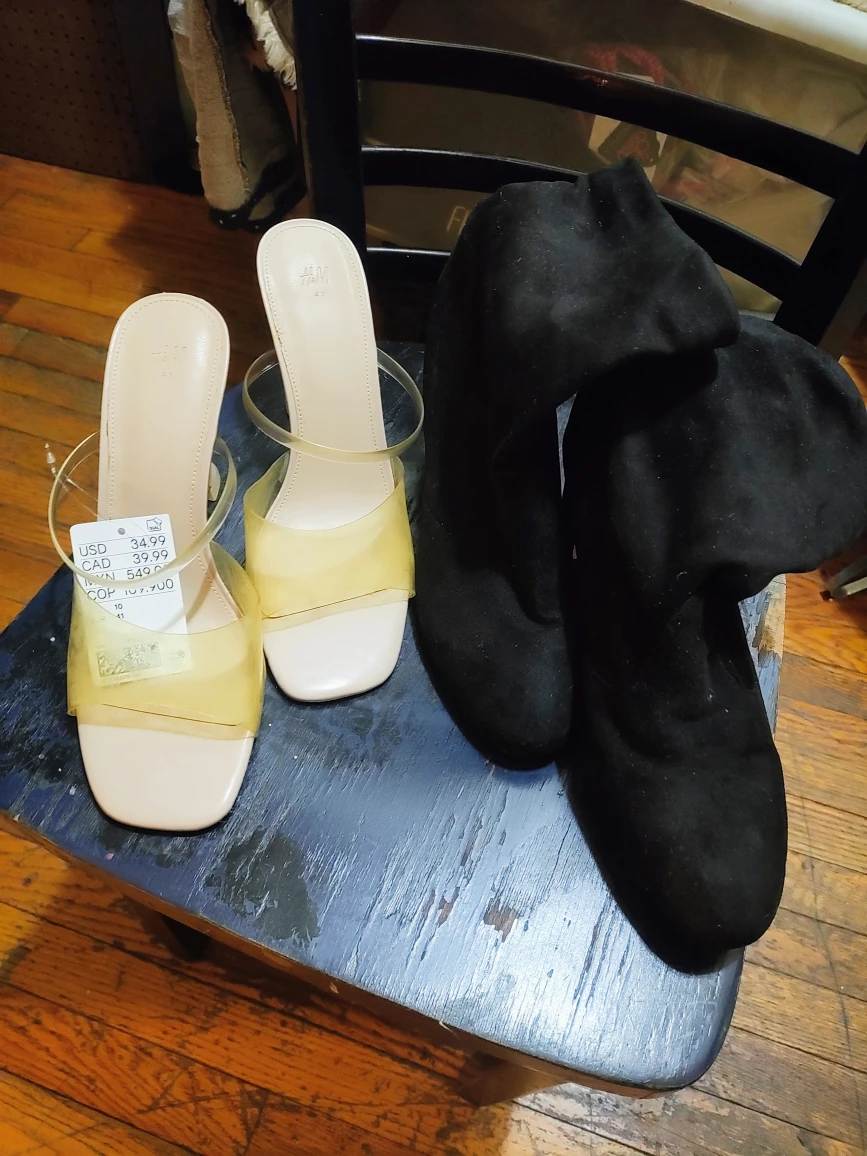 #Cleanout 2 Pairs H&M Heels & Black Boots - Size 41/9 Women