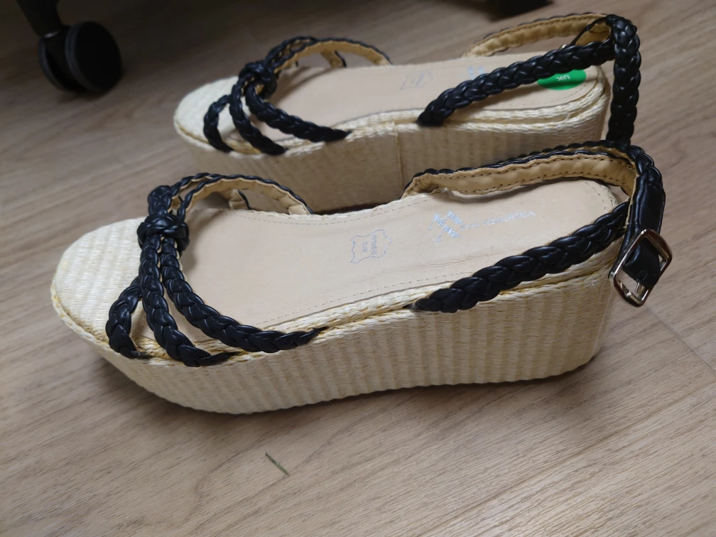 Vanessa Wu Wedge Sandals - Size 38 - photo 2