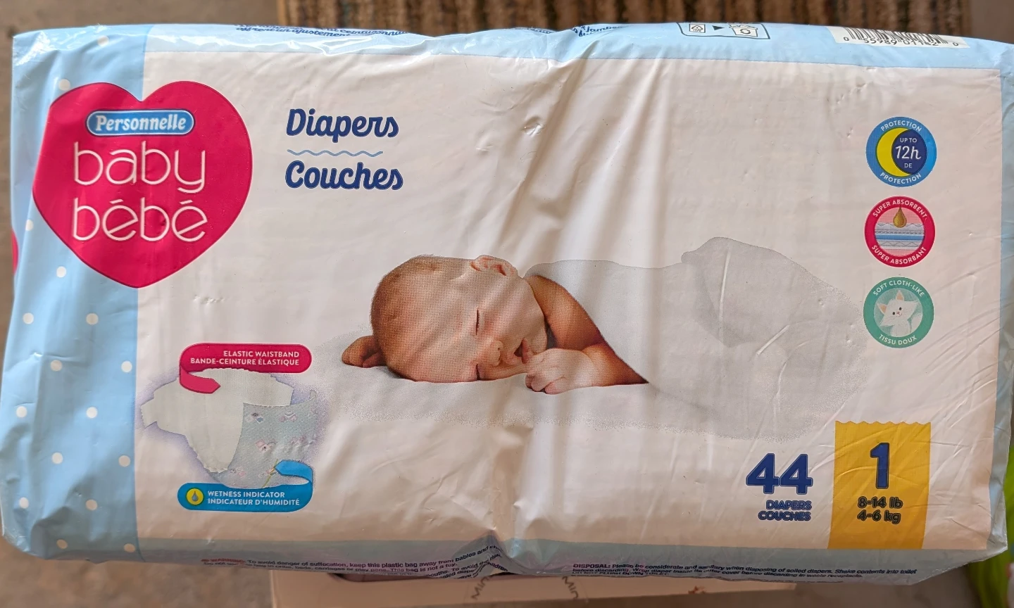 Baby Diapers - Size 1 (44 count)