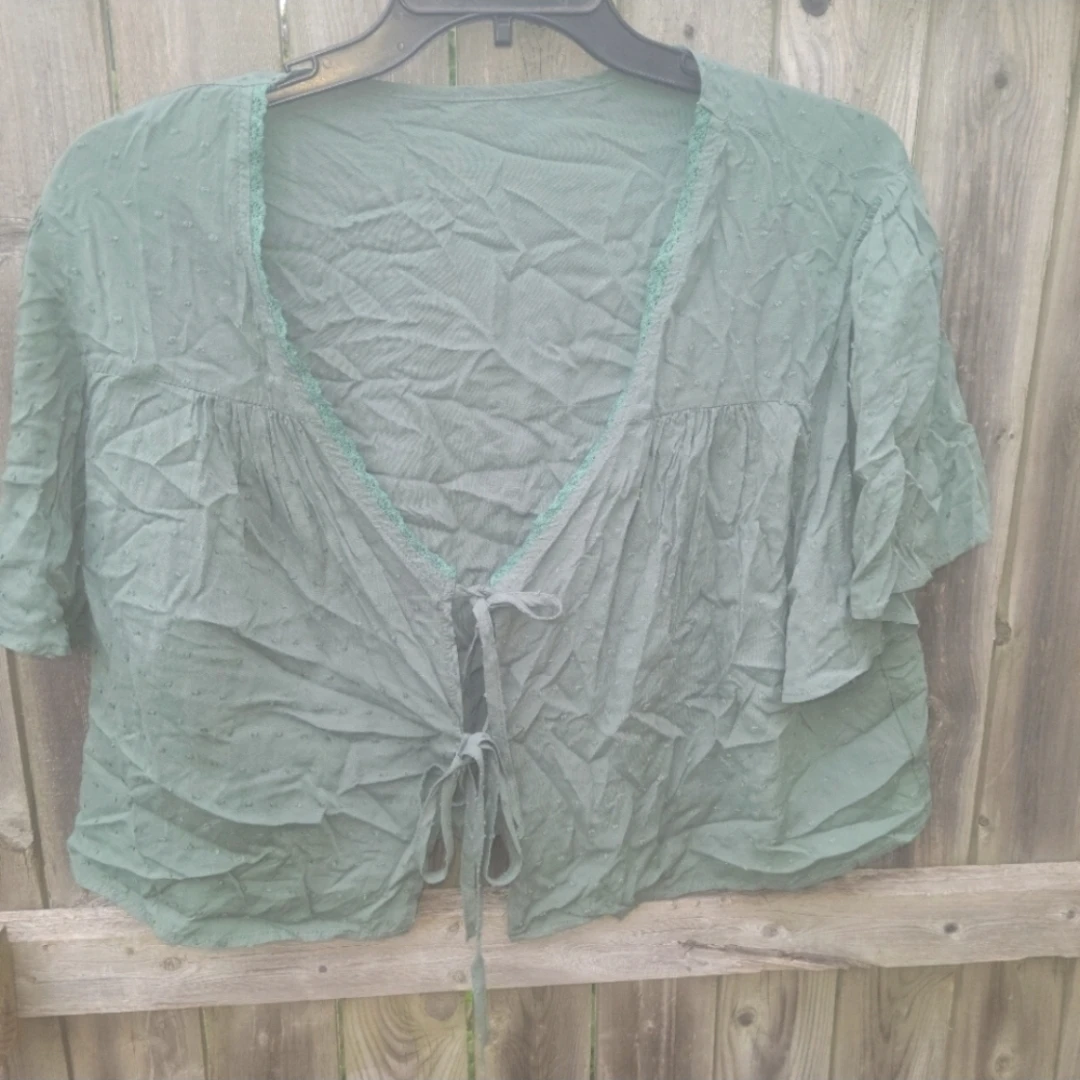 SHEIN Curve 2XL Green Top