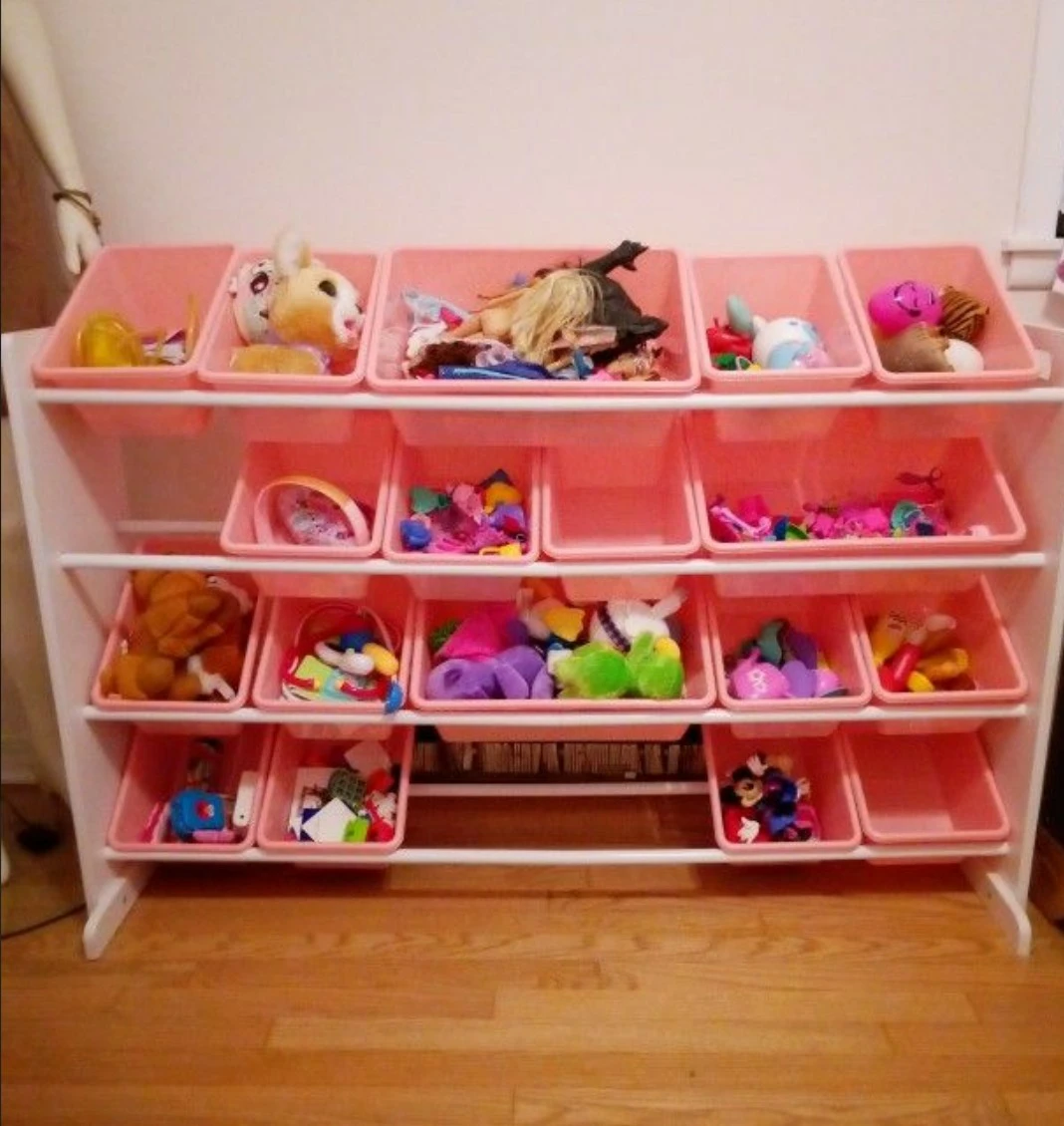 Pink Kids Toy Storage Organizer