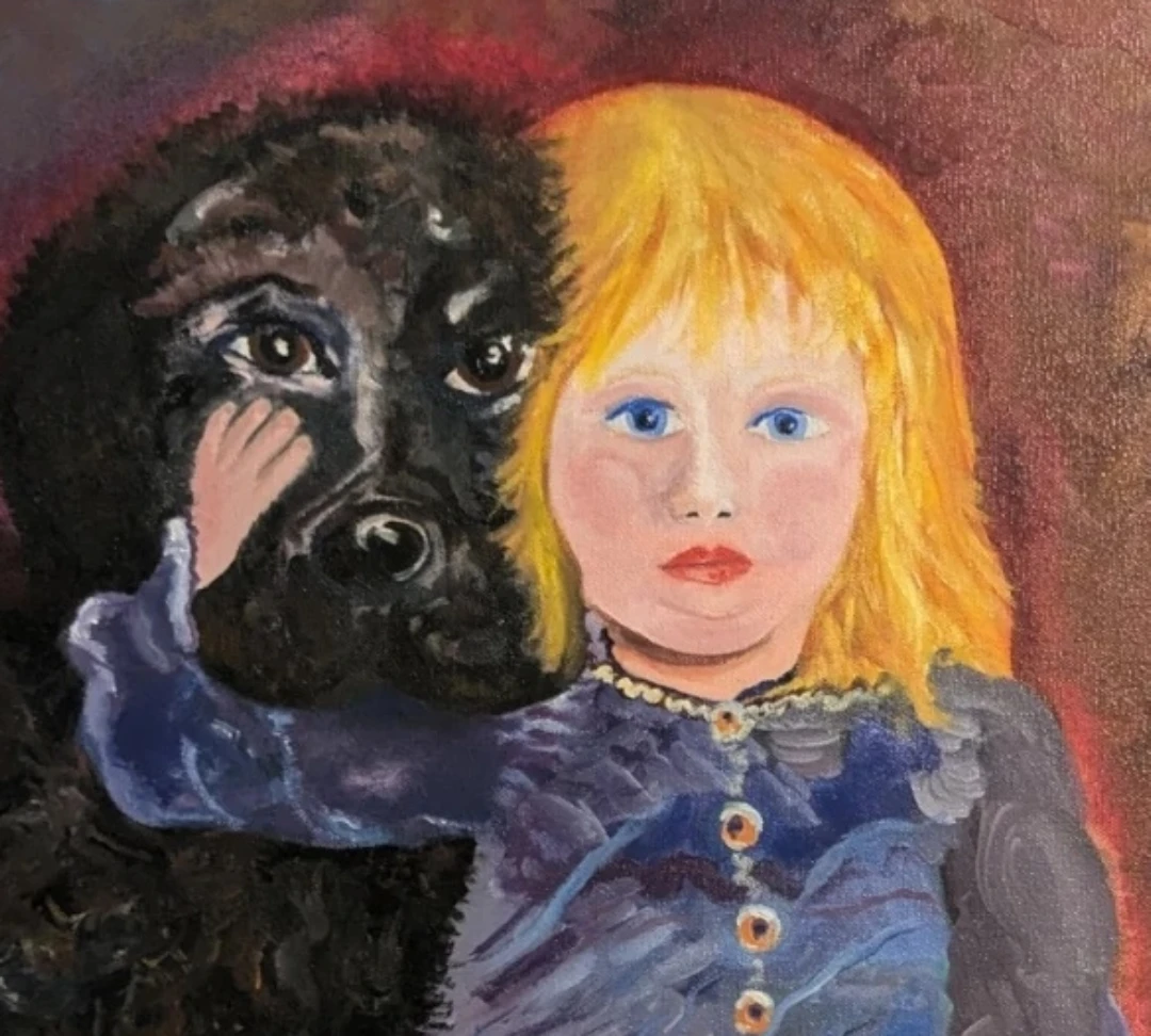 Oil on canvas "Olivia and Charlie" - photo 2