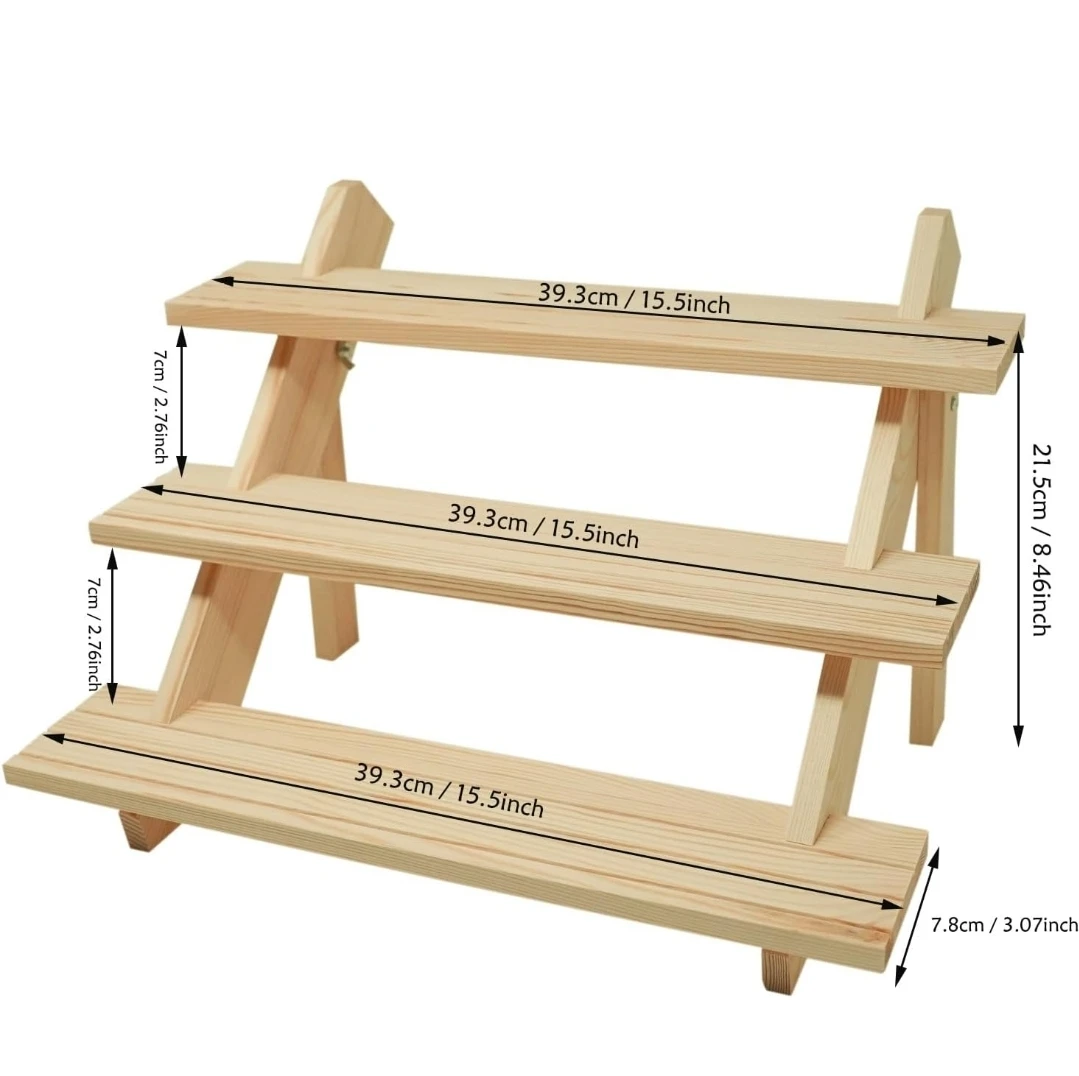 3-Tier Wooden Earring Display Stand - photo 3