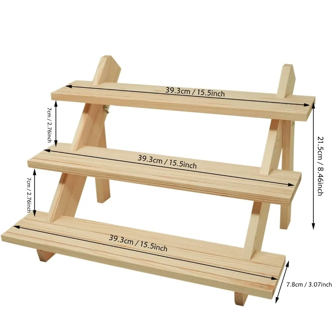3-Tier Wooden Earring Display Stand image indicator(3)