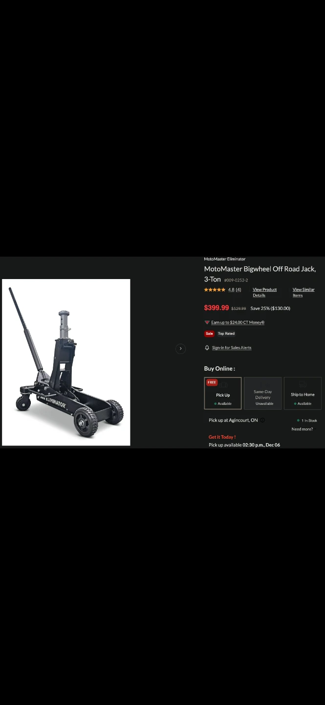 MotoMaster Eliminator Bigwheel Off Road Jack, 3-Ton - photo 2