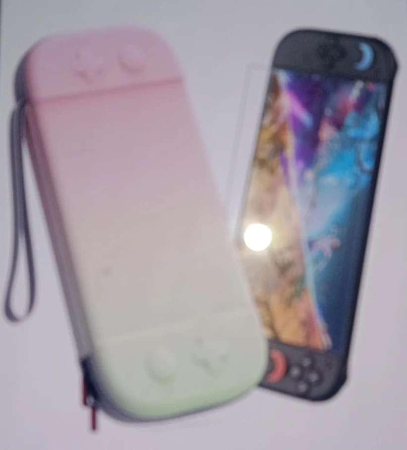 Carrying  Protective Portable Case Pouch Pockets  (Pink+Green)