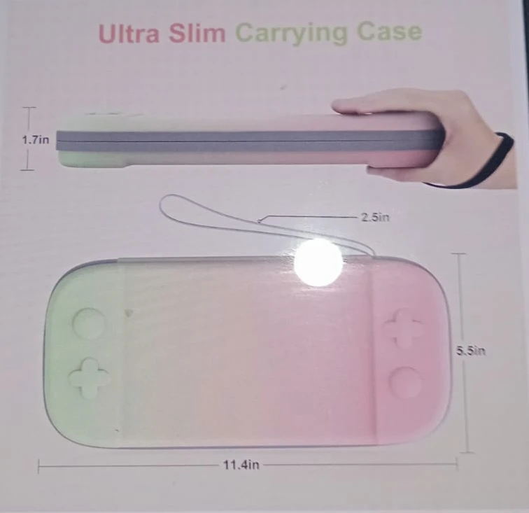Carrying  Protective Portable Case Pouch Pockets  (Pink+Green) - photo 4