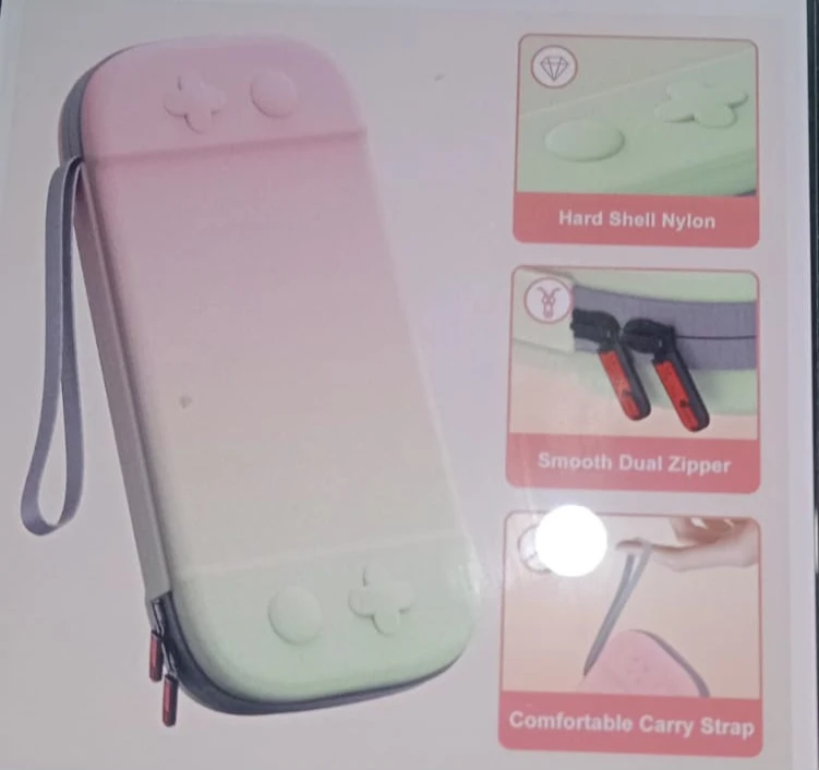 Carrying  Protective Portable Case Pouch Pockets  (Pink+Green) - photo 5
