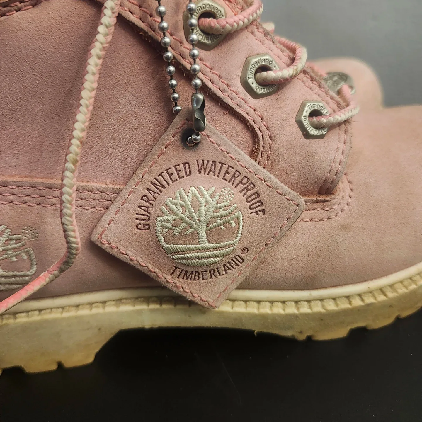 Pink Timberland Boots - Size 6